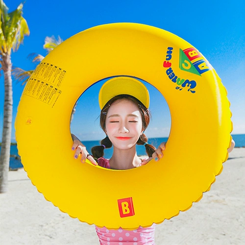 Универсальный желтый плавательный круг подходит для мужчин и женщин для детей и взрослых для плавания, увеличенная толщина