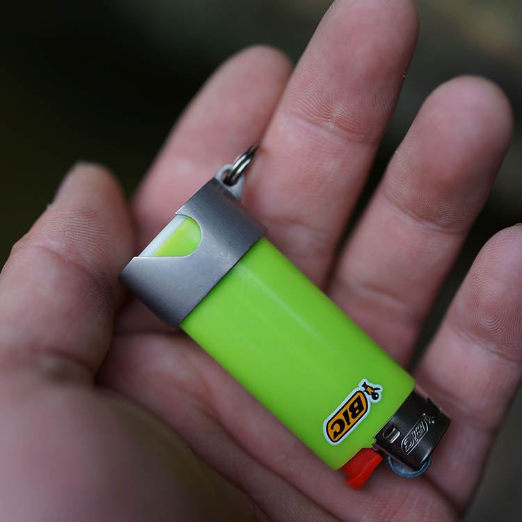 Lighter courtson component BIC Bike explosion protection J5 lighter titanium alloy keyring pendant anti-loss EDC