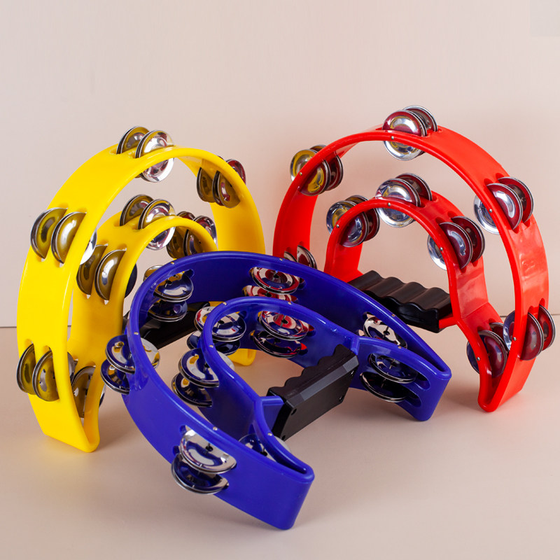 Children's plastic double row ringing bell ring KTV hands ringing double ringing ringing adult Olf percussion instrument