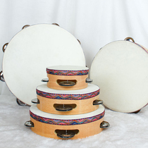 Childrens Xinjiang dance props Kindergarten teacher beats the drum with Orff percussion instrument sheepskin tambourine tambourine