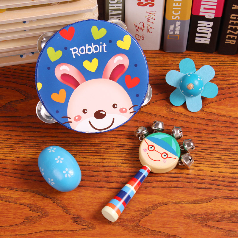 Wooden rattle 3-6-12 months Boys and girls Children 0-1-2 years old newborns pacify baby toy rattles