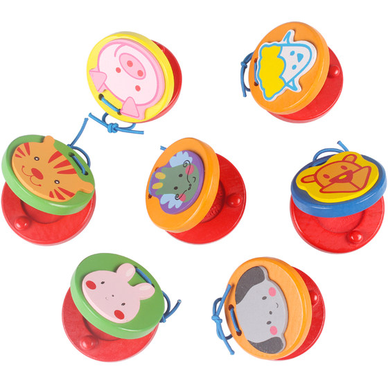 奥尔夫儿童打击乐器幼儿园木制三句半快板响板圆舞板宝宝音乐玩具