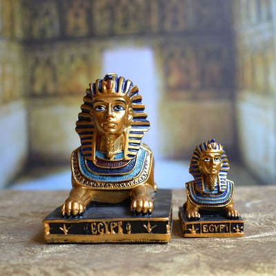 Architectural model Sphinx Sphinx, Egyptian pyramid table, restaurant ornaments, bar decoration props
