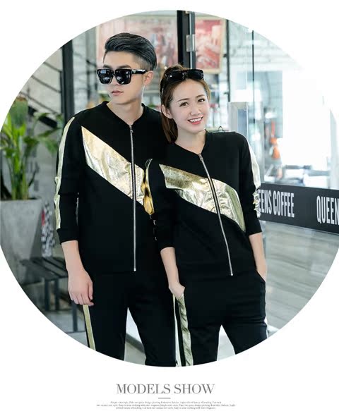 Mùa xuân và mùa thu mới 2019 Các cặp đôi mới phiên bản Hàn Quốc của trang phục thể thao nam giản dị dành cho nữ - Thể thao sau bộ thể thao đẹp