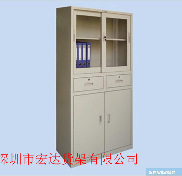 Shenzhen thickened iron cabinet shoe cabinet locker steel file cabinet data file file cabinet can be customized