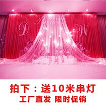 New background gauze wedding props stage welcome sign-in table Creative layout Wedding drapery background wall