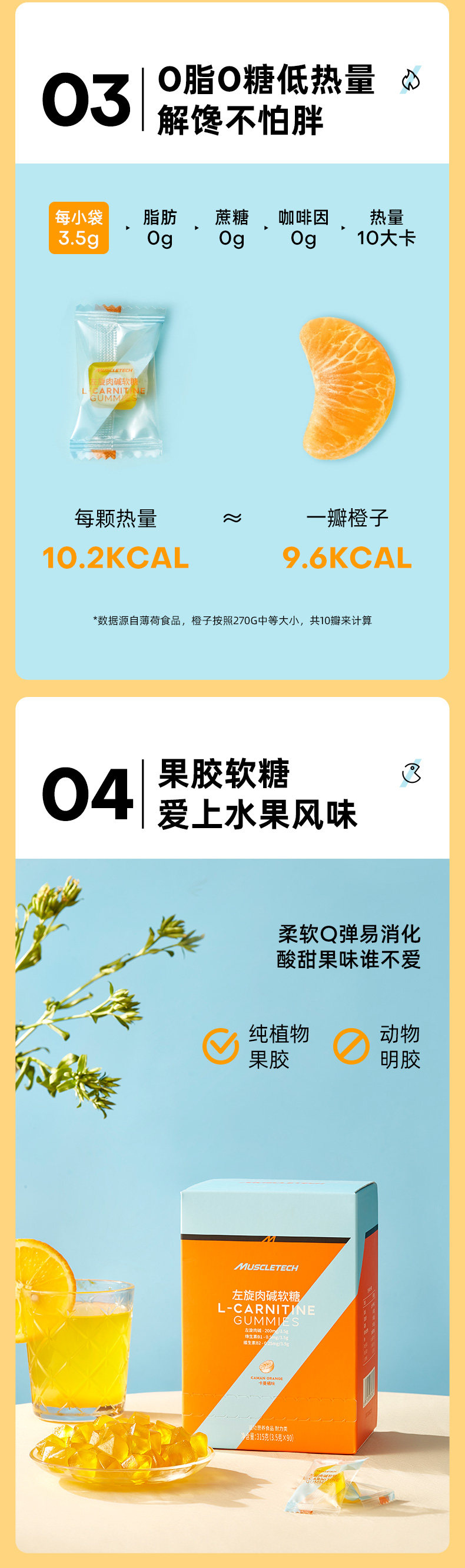 muscletech肌肉科技 左旋肉碱软糖 加速燃脂 图4