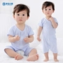 Bé onesies ngắn tay cotton nam giới và phụ nữ bé mùa hè dresses phần mỏng sớm sơ sinh ngủ quần áo mùa hè mùa hè set bodysuit bé trai