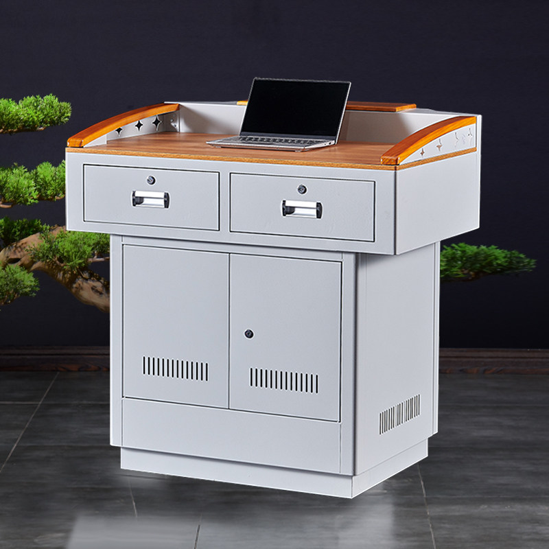 Multimedia Podium Table Training Computer Desk Teacher Turnover Middle Control Table Training Course Campus Terrace Steel Lecture Desk