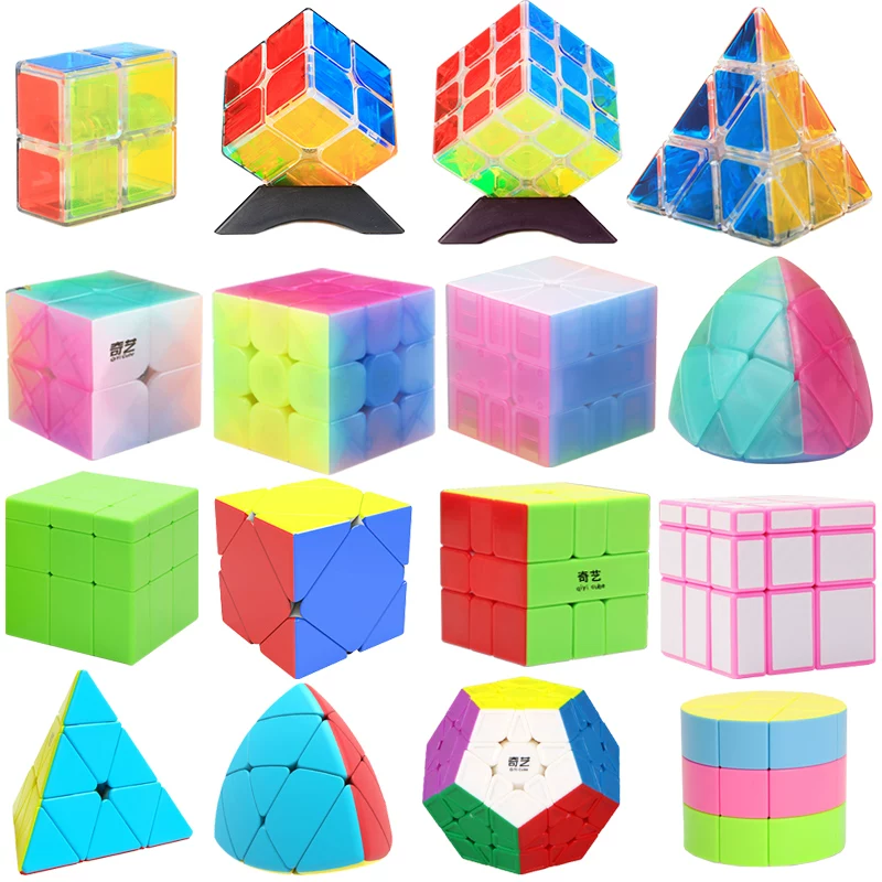 奇艺 Rubik's cube, set, smooth professional pyramid for beginners, full set, mirror effect