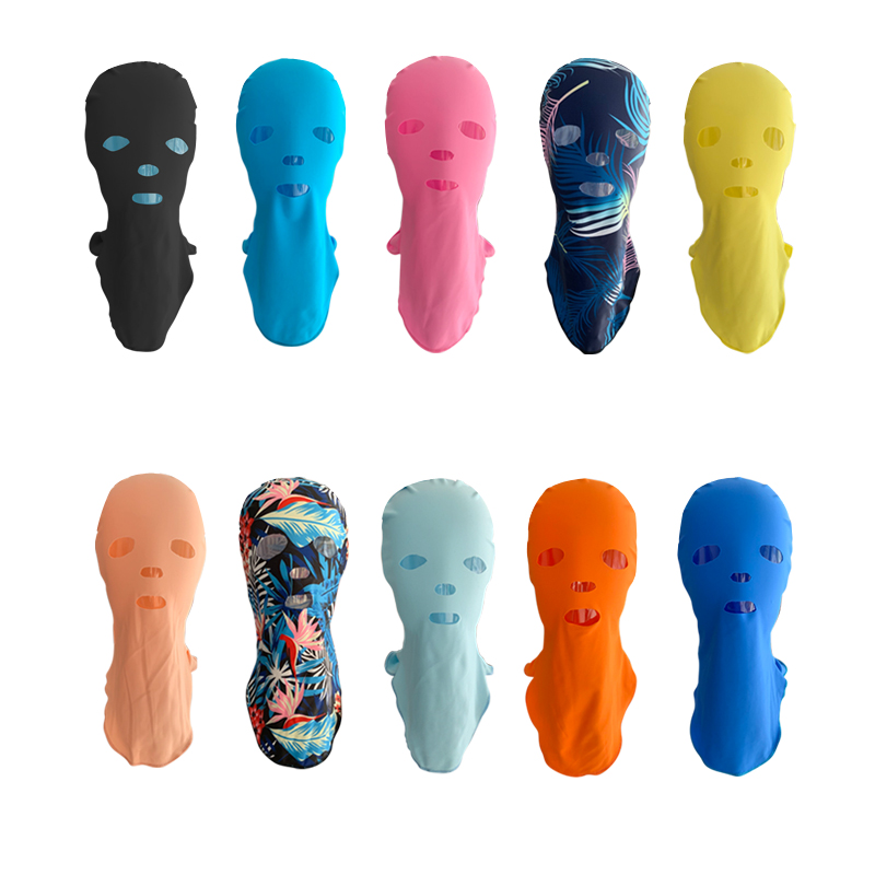 OUTDOOR SWIMMING HEADGEAR MALE SUNSCREEN FACE KINI FEMALE FACE COVER SWIMMING CAP MASK FACE HOOD CAP ANTI-UV SEASIDE EQUIPPED
