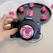 Pink bear suitable for Canon r50 Sony Fuji xt30 universal hot shoe dustproof lens protective cover 200D