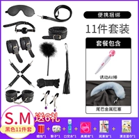 Black SM Set 11 штук+AV Stick+Metal Tail Anal Anal Anal Plug (отправьте 6 подарков)