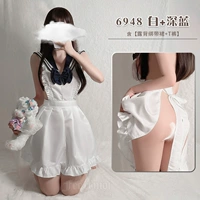 Белый+темно -синий [юбка для ремня Deloma+T штаны]