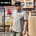 NMAX size lớn cho nam thương hiệu áo thun rộng tay, áo thun ngắn tay màu mỡ cộng với phân bón để tăng thời trang áo sơ mi Polo áo phông nam có cổ Polo