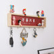 Punch-free creative simple key wooden storage shoe rack porch wall hanging into the entrance door wall decoration hook