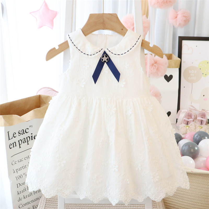 South Korean girl lace dress for summer dress female baby flowers princess dress baby a week old birthday gown