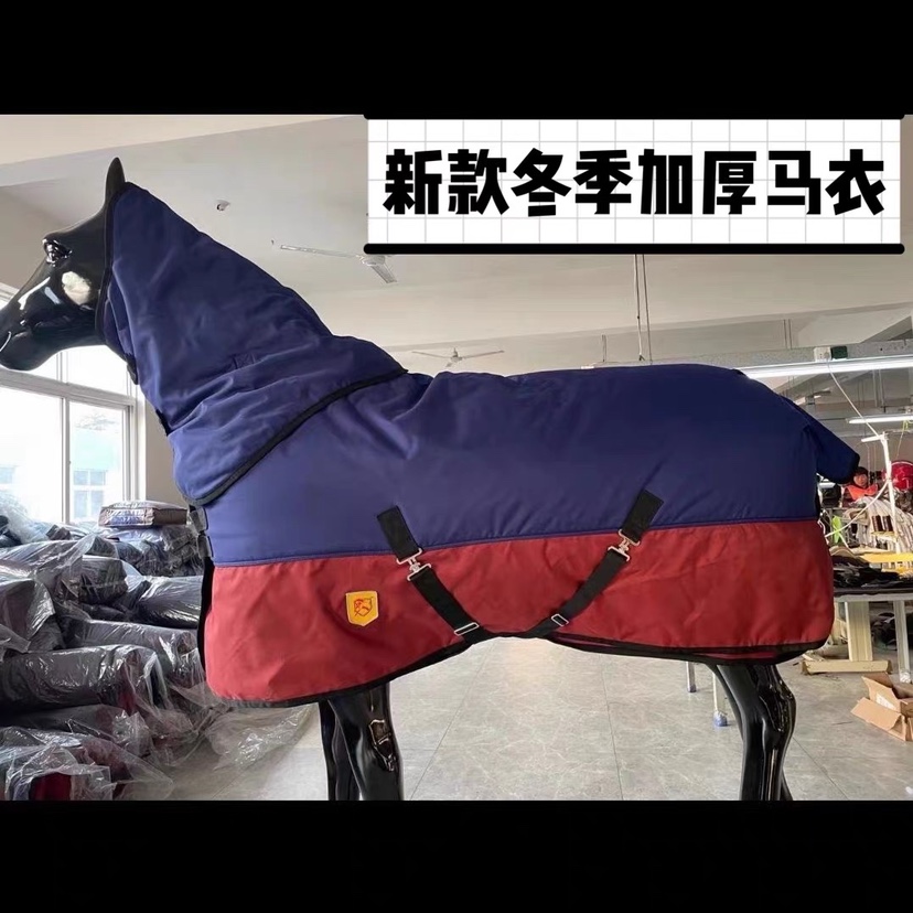 Winter sweatshirt winter thickened horse coat with neck pony pony horse coat new anti-chill waterproof horsesuit-Taobao