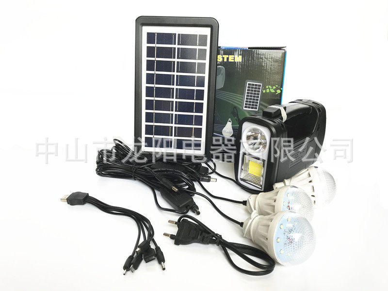 Portable Solar DC System Home Solar Lighting with Mobile Phone Charging Power Bank