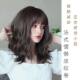 Wig for women with medium and long hair, full head, realistic shoulder-length clavicle, short curly hair, student Internet celebrity, slightly curly round face, fashionable wig set