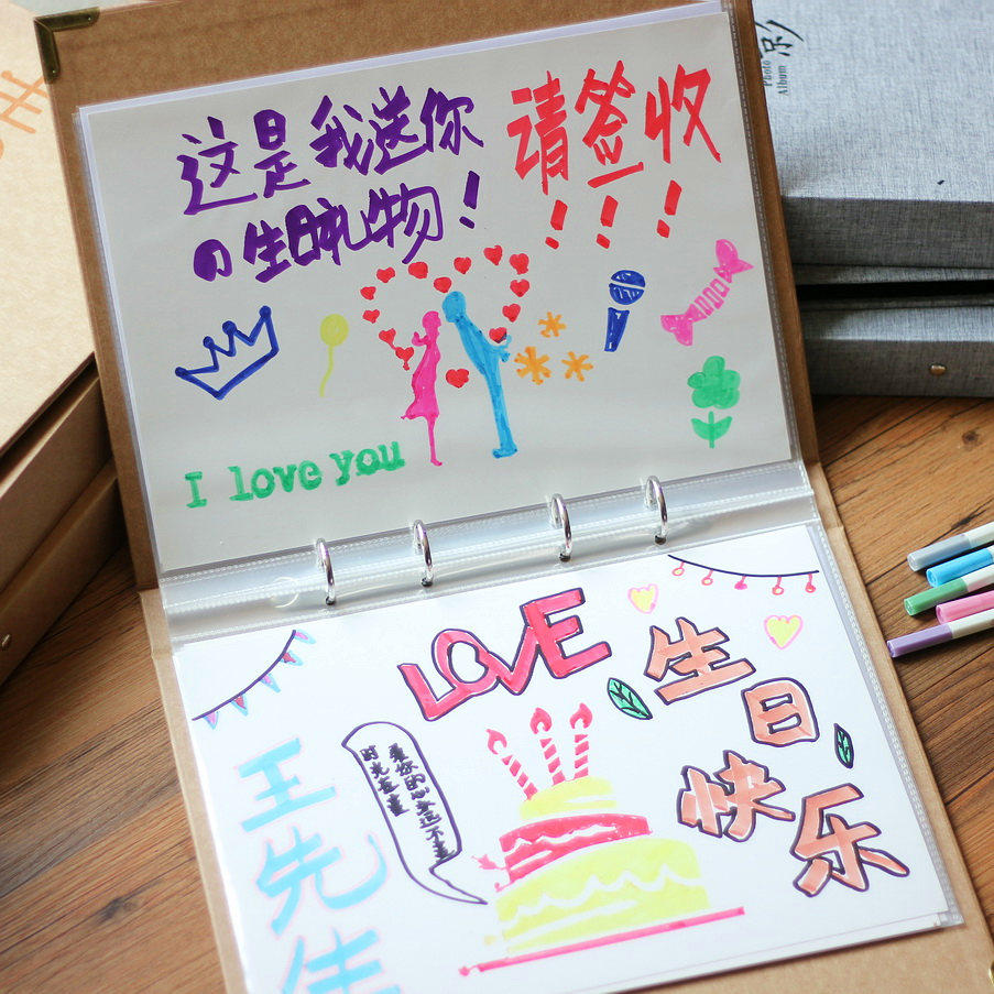 Seven New Year's Valentine's Day shivering with the same birthday gift Guys send boyfriend boyfriend boyfriend's creative custom-made table white Ben-Taobao