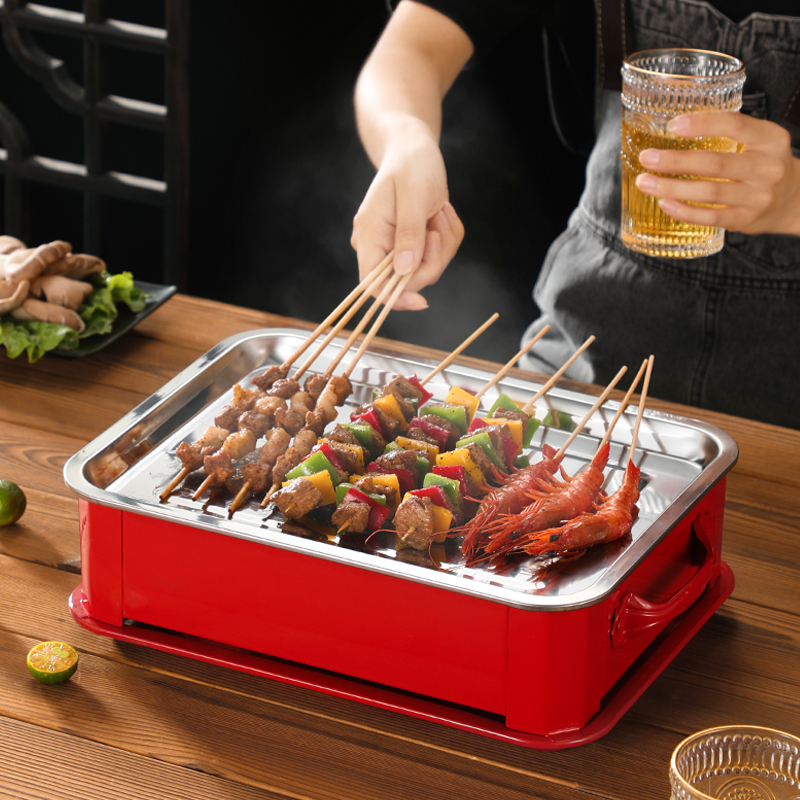 BBQ heat-string stove heat string dish commercially string plate stainless steel grilled plate