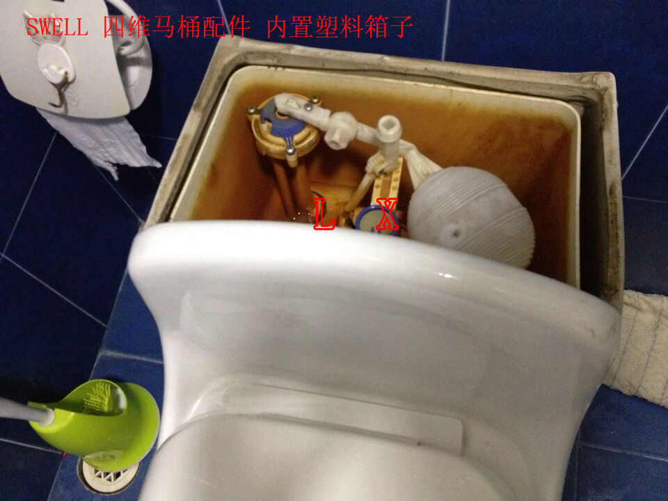 Conjoined toilet toilet accessories The old fashioned single press four-dimensional toilet accessories suit with built-in plastic water tank-Taobao