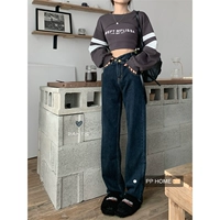 Штаны, осенние джинсы, леггинсы, подходит для подростков, свободный прямой крой