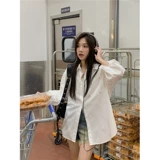 Однотонный летний синий лонгслив для отдыха, рубашка, оверсайз, защита от солнца