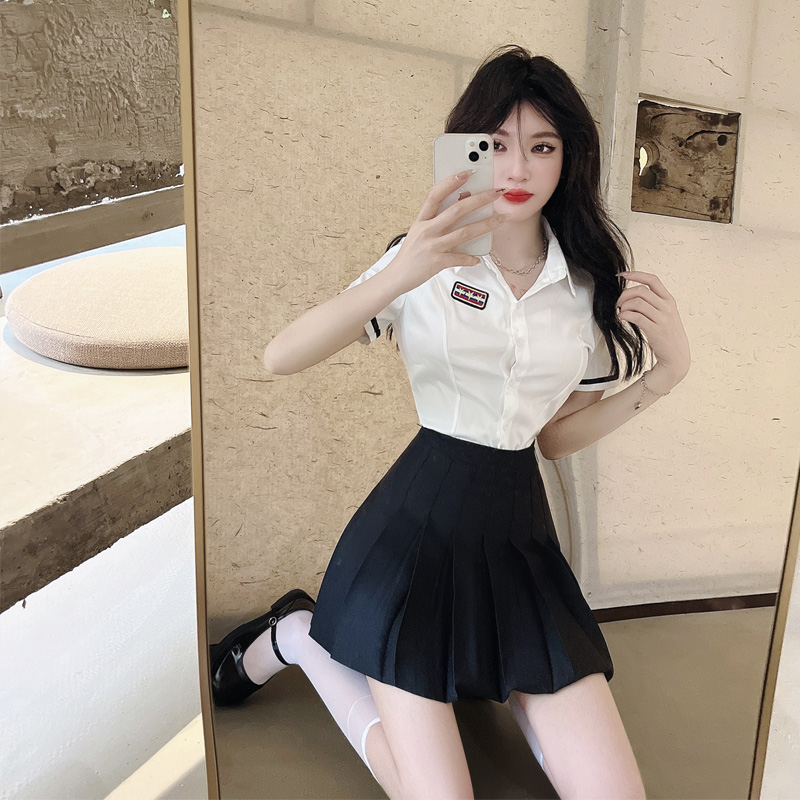 夏日清凉必备！技师工作服女2021新款，足疗酒店桑拿美容SPA养生服气质衬衫套装✨