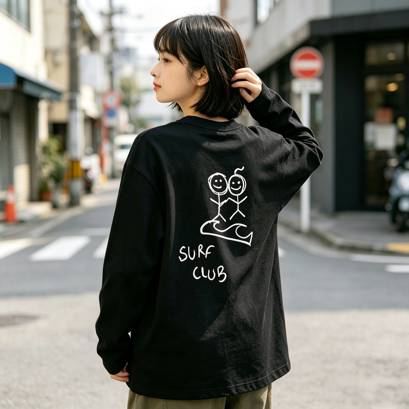 Stickman Urban 2026 Autumn/Winter European Edition Large Cartoon Print Fashion Long Sleeve T-Shirt Round Neck Top Stickman Urban 2026 Autumn/Winter European Edition Large Cartoon Print Fashion Long Sleeve T-Shirt Round Neck Top