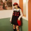 Huang Niuniu classmates original homemade cute doll collar long tassel lace plate buckle dark flower wild cotton shirt