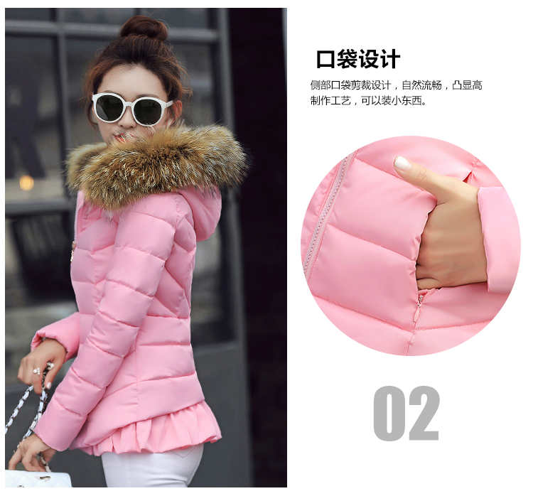 Áo khoác cotton nữ ngắn cổ lông 2018 quần áo thu đông mới phiên bản Hàn Quốc của áo bông xuống đệm Áo khoác cotton mỏng thời trang áo phao đôi nam nữ