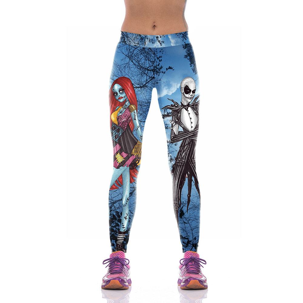 3D printed pants tights women Halloween zombie bride yoga