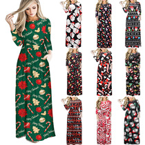 Christmas women dress Christmas skirt dresses платье