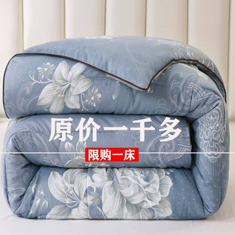 Authentic silk is thickened by 100 sand silk spring and autumn by winter by a single double 10 kg 8 cotton by air conditioning quilt core