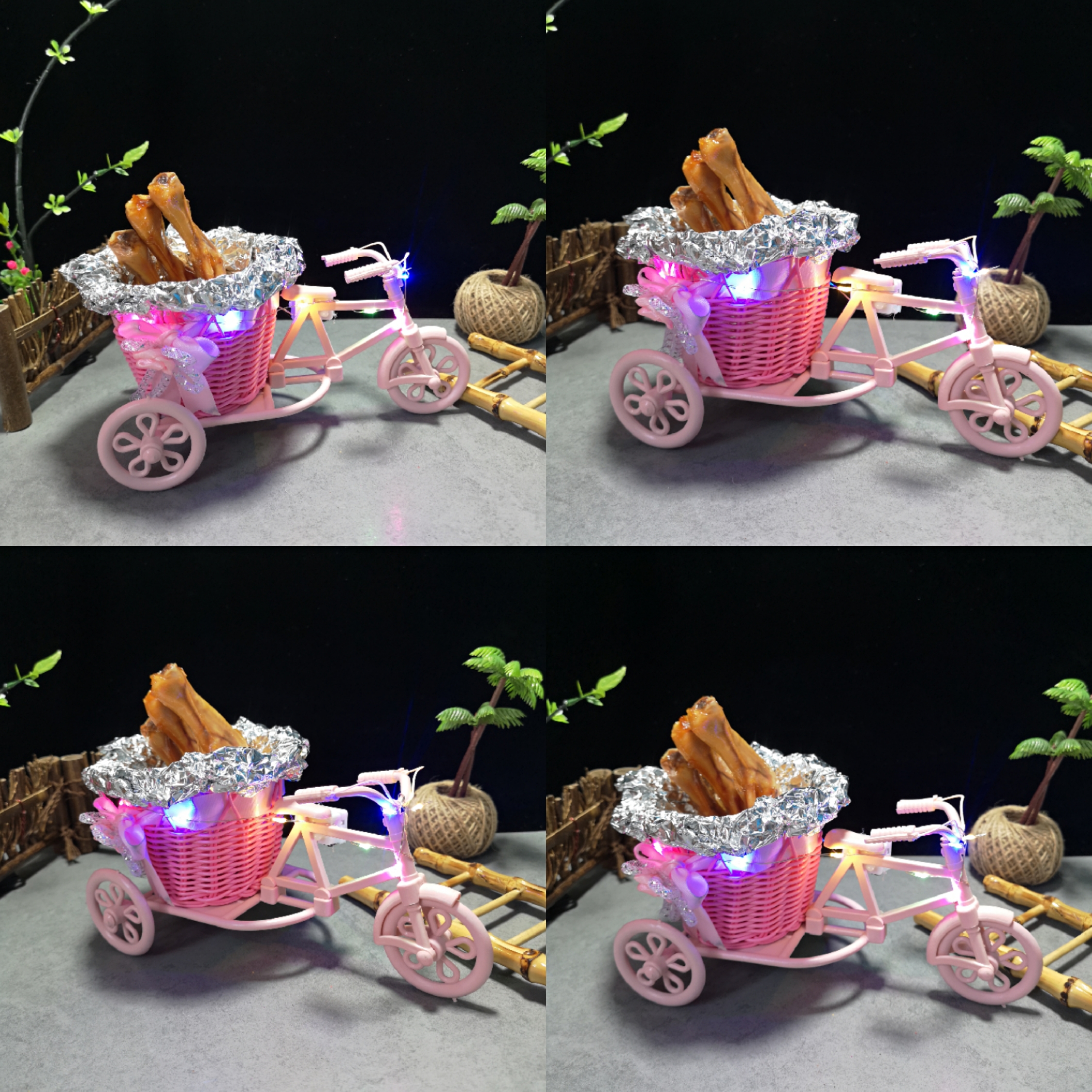 Creative Light Pedicab Vegetable Pint Hem Tray Decoration Catering Decoration Cold Dish Mood Dish Art Tray Accessories Small Pendulum Pieces