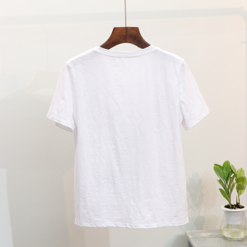 Châu âu trạm 2018 mùa xuân mới đính cườm sequins giày nhỏ ngắn tay T-Shirt + lỗ bảy điểm jeans phù hợp với nữ thủy triều