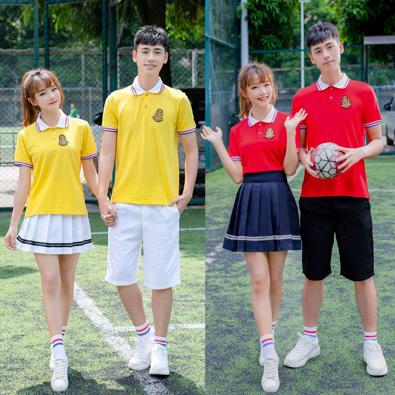 Primary School Graduation Photo Class Clothes College Wind Junior High School Summer Games Opening Ceremony Served Pure Cotton School Uniform Suit VI