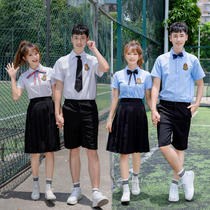  Korean version of the British style student class uniform Junior high school uniform Primary school graduating class photo suit recitation suit Long skirt Sixth grade