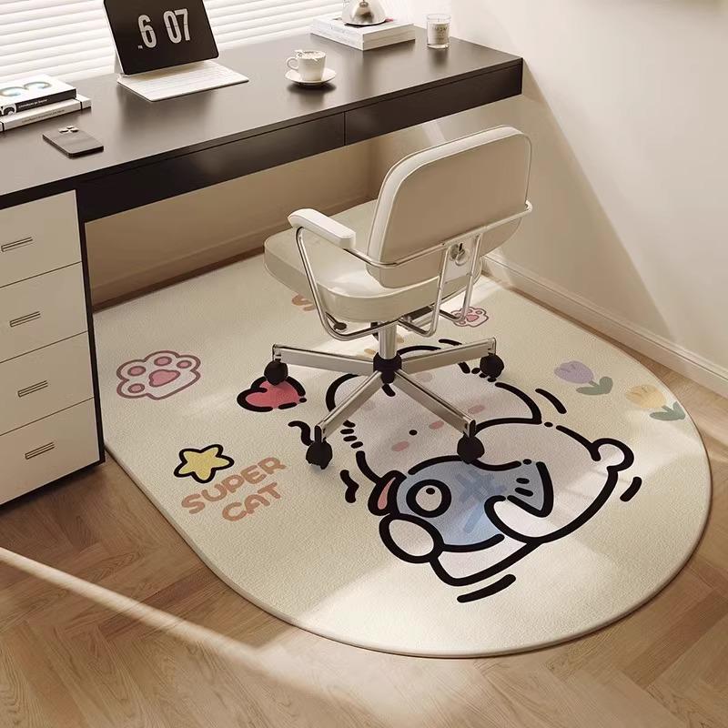 Bedroom Carpet, Study Room Computer Chair, Non-Slip Floor Mat, Children's Room Study Table, Dressing Table, Swivel Chair, Soundproof Non-Slip Mat