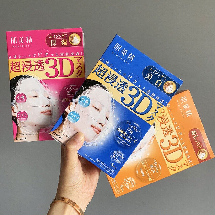 (In stock) JAPAN JAMEISEI 3D Mask Super Soaking 3D Mask Moisturizing and Hydrating 4 Pieces