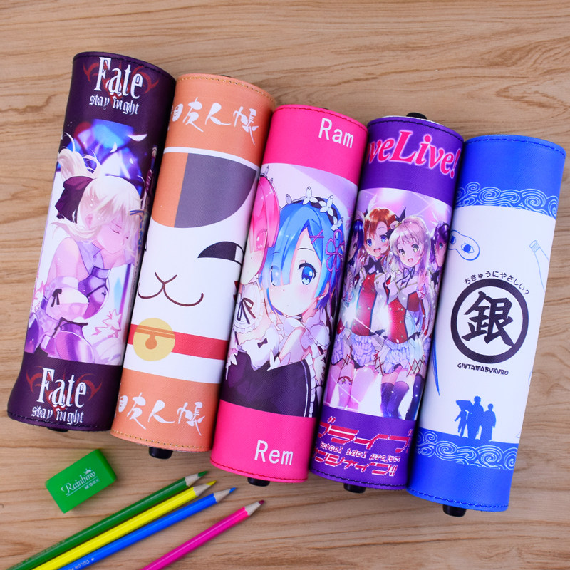 動漫二次元fate約會大作戰緣之空東方銀魂黑巖學生日系筆袋文具盒