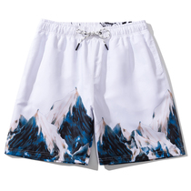 Cartoon Sao Qi Northeast big pants mens Tide brand beach pants seaside holiday quick-drying loose double-lined swimming pants