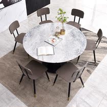 Italian rock slab dining table and chair combination retractable rotating round table family small apartment type square and dual-purpose multi-purpose dining table