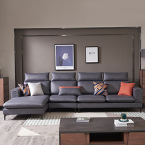 Simple modern disposable technology cloth living room combination small apartment type three or four seats Nordic light luxury sponge fabric sofa