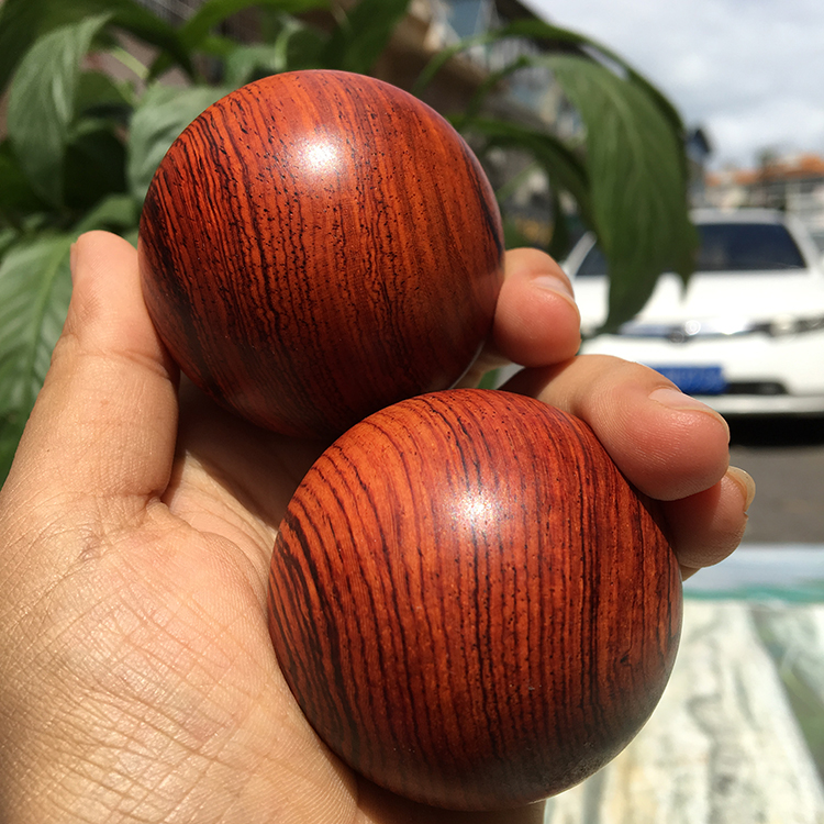 Health care ball fitness ball handball player play ball mahogany red rosewood to play massage active solid wood men and women elderly