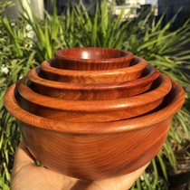 Cornucopia bowl Burmese Rosewood big fruit red sandalwood living room craft 5 pieces set whole wood set Bowl set Bowl solid wood practical