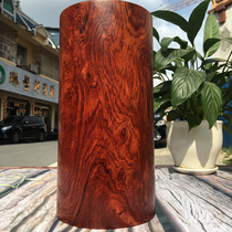 Red sour branch large pen holder Myanmar mahogany boutique old material Super grimace pattern collection super large brush picture tube ornaments