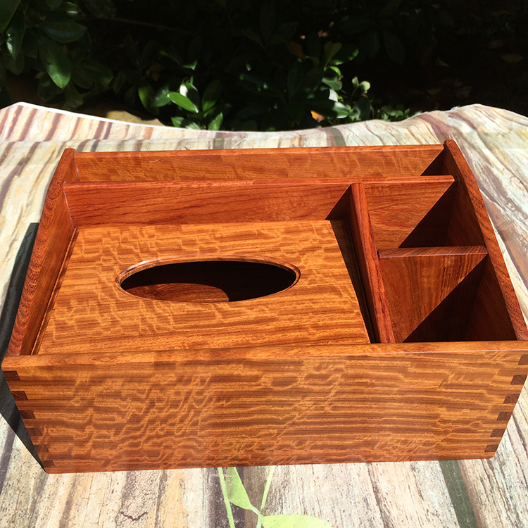 Rosewood tree tumor gall wood tumor scar water ripple tissue box remote control multi-function desktop pen holder large fruit red sandalwood